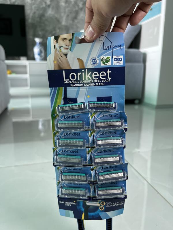 Set 12 cây dao cạo râu dành cho đàn ông cán xanh vàng lưỡi kép 3 lưỡi cao cấp  [Ưu tiên khách sỉ]