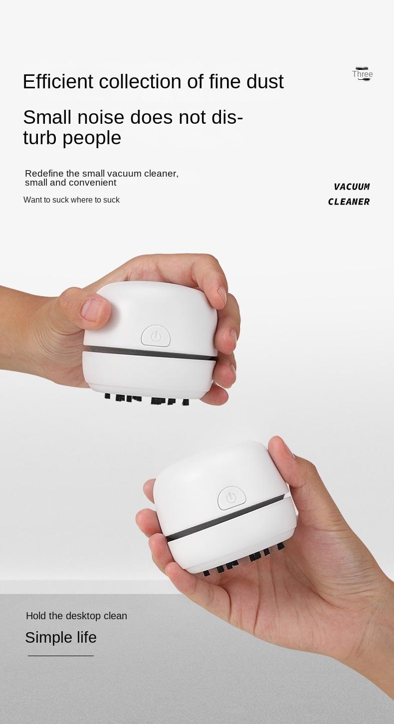 Product Introduction of Cross-Border New Arrival Desktop Vacuum Cleaner Portable Mute Efficient Dust Collection Student Keyboard Pencil Scraps Eraser Cleaner 3