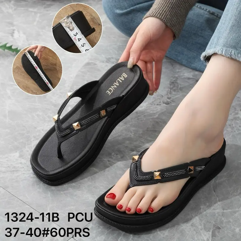 Sandal Jepit wanita Wedges Blink Import Terbaru 1324-10B/1324-11B
