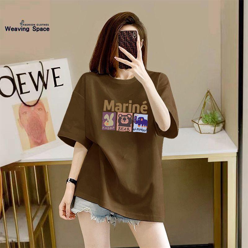 Product Introduction of Áo Thun Cotton Ngắn Tay, Dành Cho Nữ, Dáng Rộng Vừa Vặn, Thiết Kế In Hình, Dài Trung Bình Và Dài, Mỏng, Áo Hàng Mới Về 13