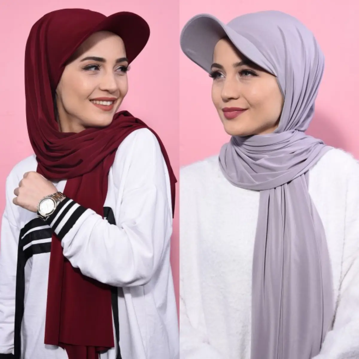 New soft headscarf, fashionable headscarf, travel headscarf, retro style headscarf, new headscarf, baseball cap integrated headscarf, 2-piece set of headscarf and hat