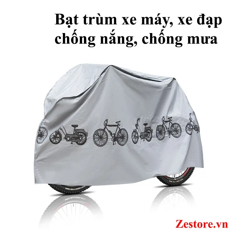 ( COMBO 2 )Bạt Phủ Xe Máy Chống Mưa, Nắng, Bụi Bẩn Chất Lượng Cao Chống Thấm Tuyệt Đối, Bao Trùm Cả Xe