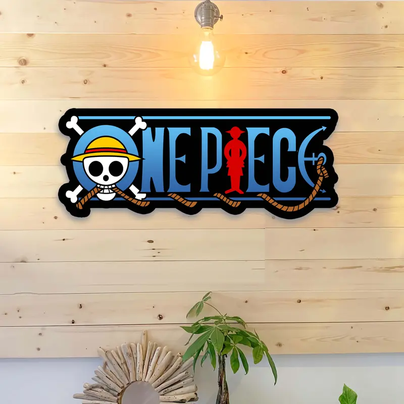 HIASAN DINDING ONE PIECE LUFFY GANTUNGAN DINDING ONE PIECE MUGIWARA LUFFY Dipasang di Dinding Kamar Tidur 1