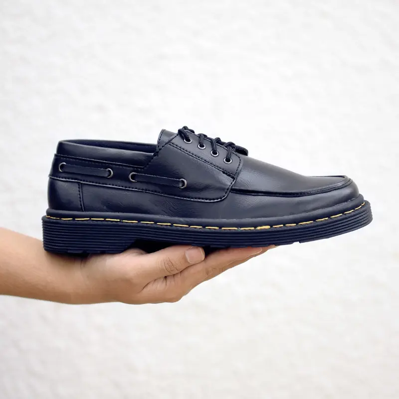 RIONZ x PERSIE SERIES - Sepatu Formal Pria Casual Kantoran Nikahan Kulit Syntetis Asli Original Pantofel Pria Resmi Formal Hitam Coklat Gaya Trendy Kasual Kantor Kuliah Pesta Kondangan Gereja Kerja PNS Guru Kekinian Terlaris Terbaru Murah Shoes Black 2