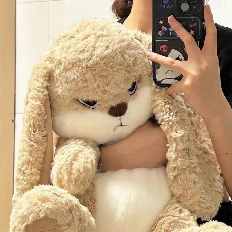 Product Introduction of Búp Bê Thỏ Nhồi Bông Dễ Thương Chống Thất Lạc Vui Nhộn Làm Quà Tặng Sinh Nhật / Lễ Tình Nhân Gấu Bông Thỏ Hung Hăng - Thỏ Bông Mặt Quạo Quà Tặng Đồ Chơi Hottrend Cao Cấp Gấu Bông City Thú Bông Thú Nhồi Bông 2