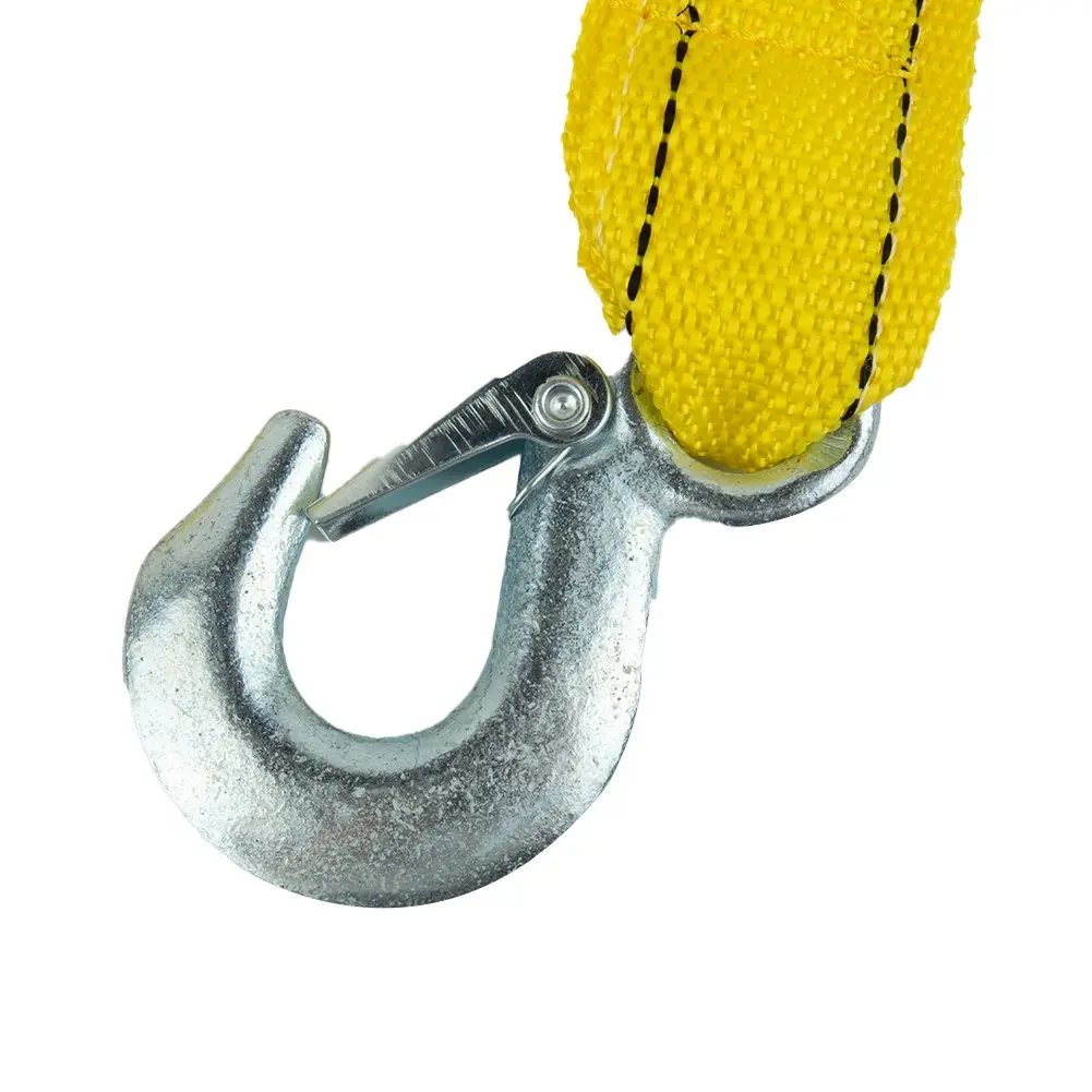 Heavy Duty 5 Ton Car Tow Cable Towing Pull Rope Strap Hooks for Recovery 4 Meter