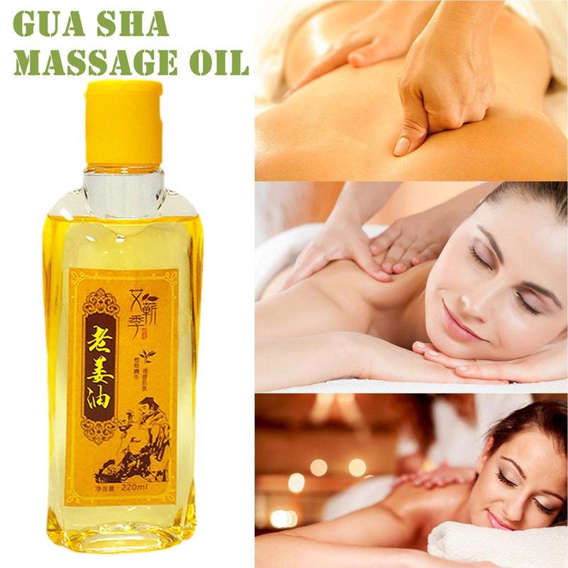 Product Introduction of Dầu Mát Xa Cơ Thể, 220ml, Dầu Mát Xa Gừng, Để Thoát Bạch Huyết, Căng Thẳng Truyền Thống Trung Quốc Gua Sha Mát Xa, Tinh Dầu 18