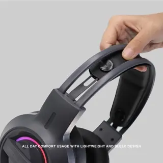 Rexus HX12: Headset Gaming Driver 50mm, Illuminate LED, Earmuff Nyaman, Desain Ringan 3