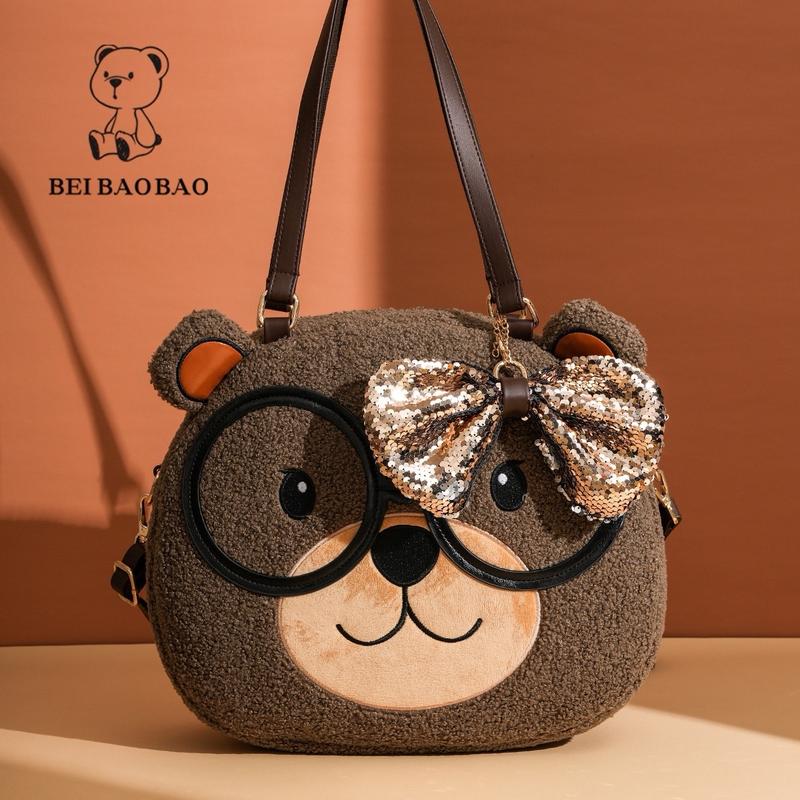 [Tặng 2 móc khóa] Túi nữ kẹp nách, đeo chéo Beibaobao thời trang công sở, đi học, đi chơi phong cách trẻ trung mẫu mới 2025 8378 Bag Lady Tote Kem Da tuilong