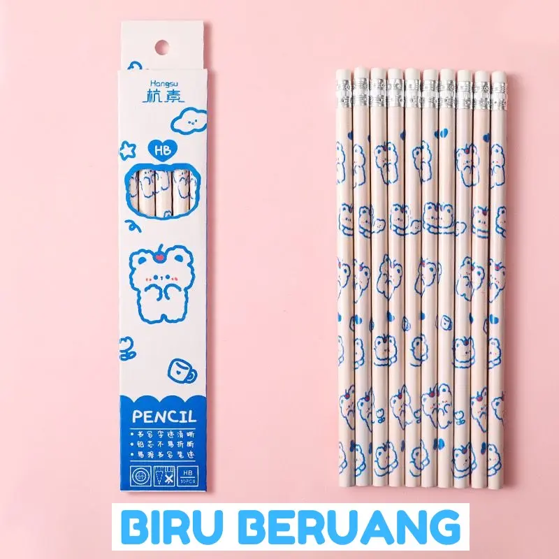 Pensil HB murah meriah isi 10 pcs Stationery karakter lucu 5