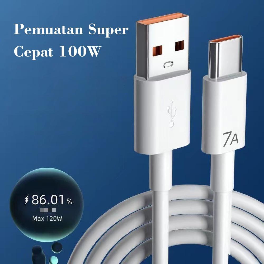 TYPE C 7A 100W Kabel Pengisian Cepat USB Data Litive Type C 25CM/ 1M / 1.5M / 2M Untuk Oppo Untuk Vivo Untuk Samsung Untuk Realme Untuk Redmi