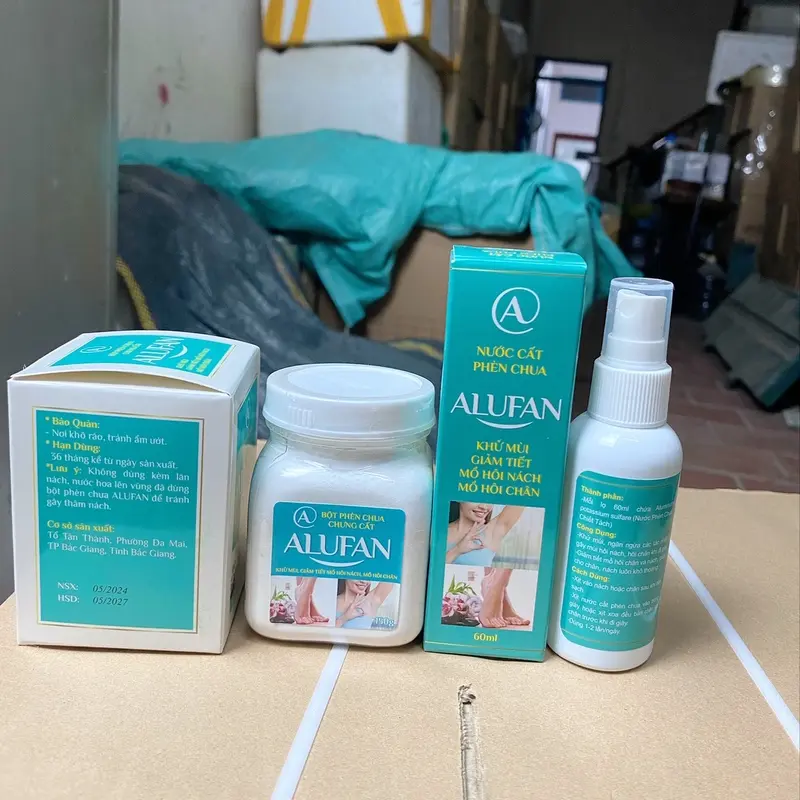 Bột Phèn Chua ALUFAN 150gr + 1 Nước Cất Phèn Chua ALUFAN 60ml Khử Hôi Nách Hôi Chân Nam Nữ 7