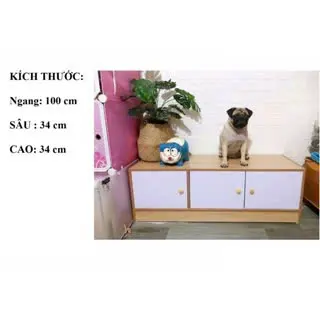 Tủ để đồ nằm NGANG, Tủ gỗ thấp kê cửa sổ, ban công , dọc tường 1