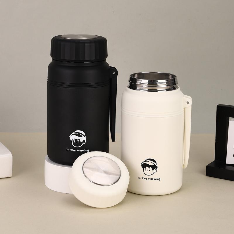 <Tặng Túi Đựng Bình > Bình Giữ Nhiệt 1000ML Inox 316 Có Lọc Trà 2 Màu Trắng Đen Giữ Nhiệt Lâu 6-8 Giờ An Toàn Sức Khỏe