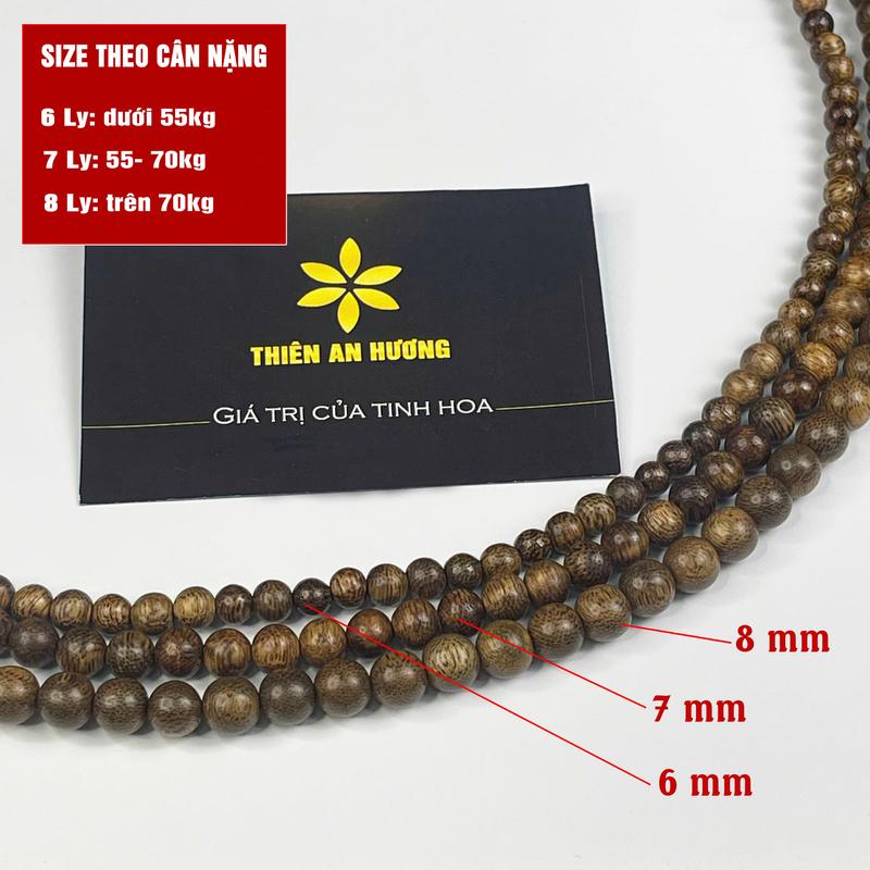 Vòng Tay Trầm Hương 108 Hạt Mix Cỏ 4 Lá May Mắn Hi Vọng Theo Mệnh - Thiên An Hương tặng kèm hộp đựng vòng tay 7