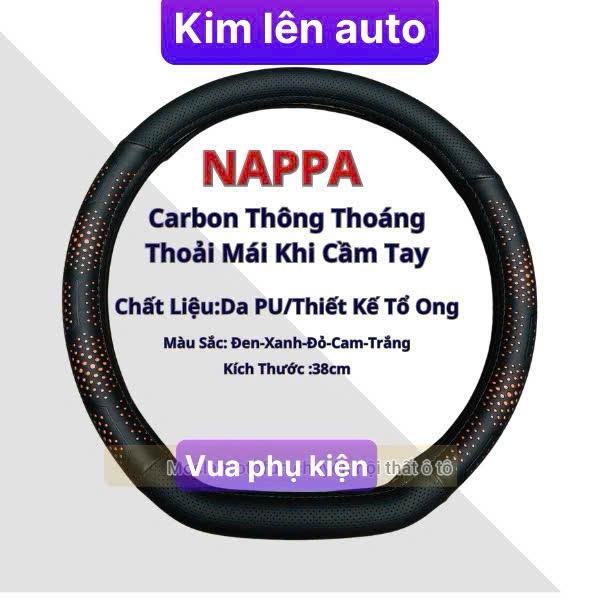 Hot Bọc Vô Lăng Ô Tô 3D Da Nappa Dáng D Cut Cao Cấp Siêu Mỏng Và Thoáng Khí Size 34,36,38Cm
