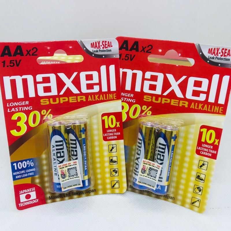 Vỉ 2 Viên Pin Maxell AA Alkaline Năng lượng cao LR06 tiểu 2A - TikTok ...
