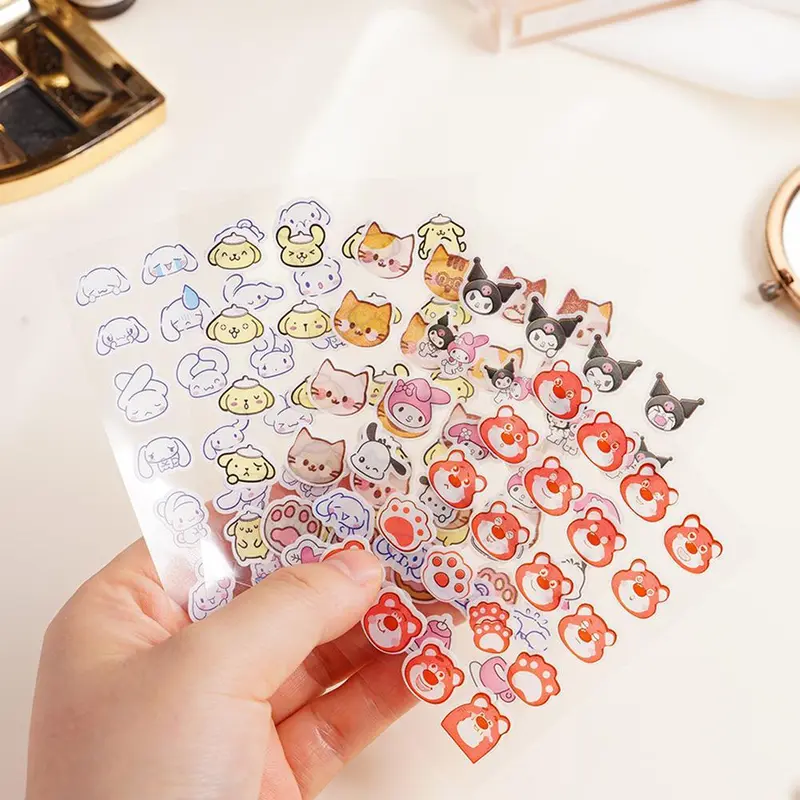Cartoon Cat Face Colorful Stickers, Cute Acne Stickers Blemishes Improve Cover Face Acne A1C0 1