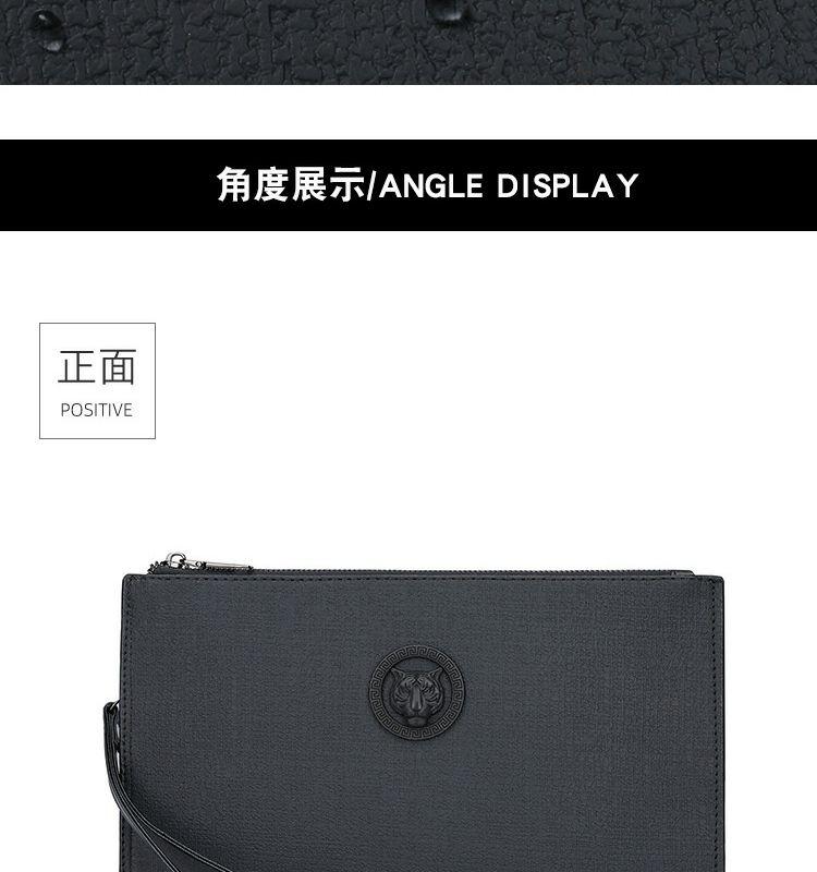 Product Introduction of New Men's Clutch Large Capacity Soft Leather Clutch Envelope Package Trendy Briefcase Business Men's Bag Live Supply 10