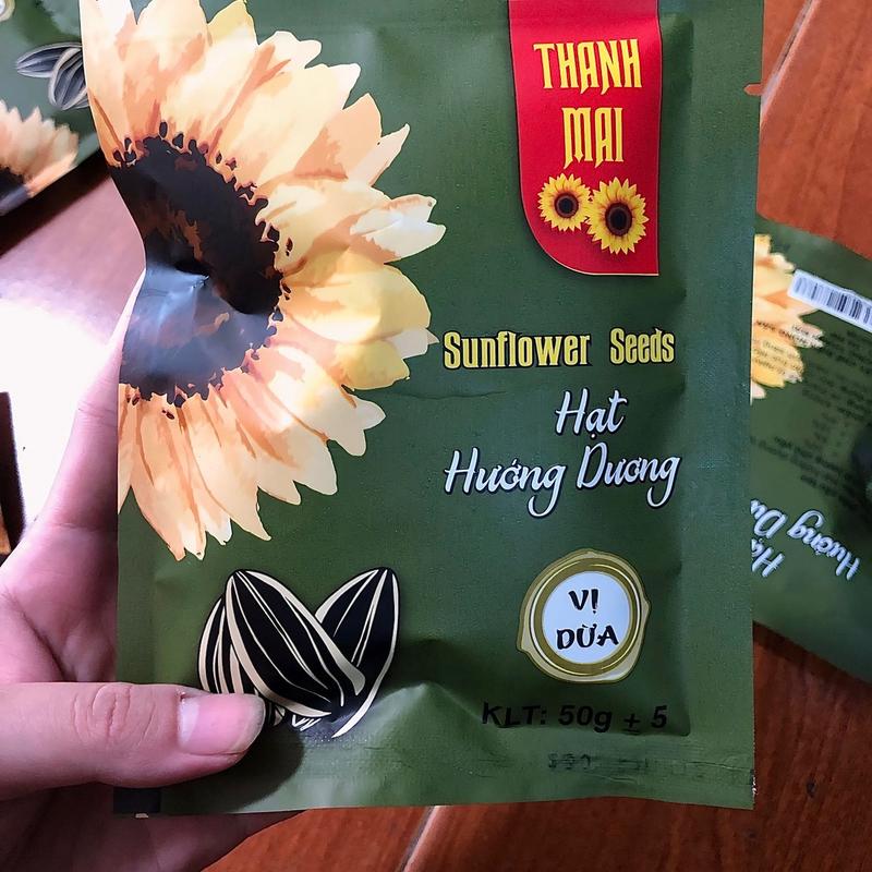 Combo 30 gói hạt hướng dương (50g/gói) 3 vị: dừa, óc chó, nguyên vị 1