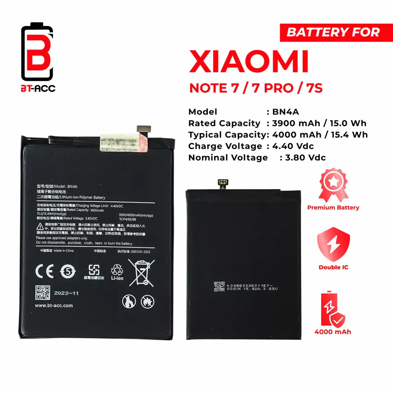 BT-ACC BN4A Battery Baterai Battre For Xiaomi Redmi Note 7 / Note 7 Pro / 7S 2