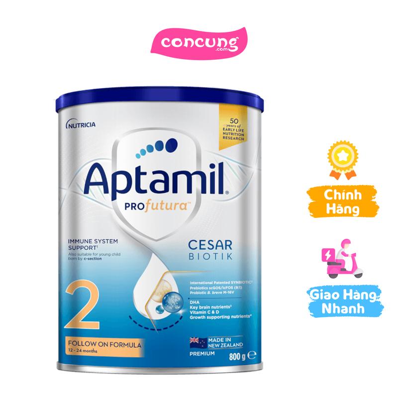  Sữa Aptamil Profutura Cesarbiotik 2 Follow On Formula  Dành Cho Trẻ Từ 12 – 24 Tháng Tuổi  800G 