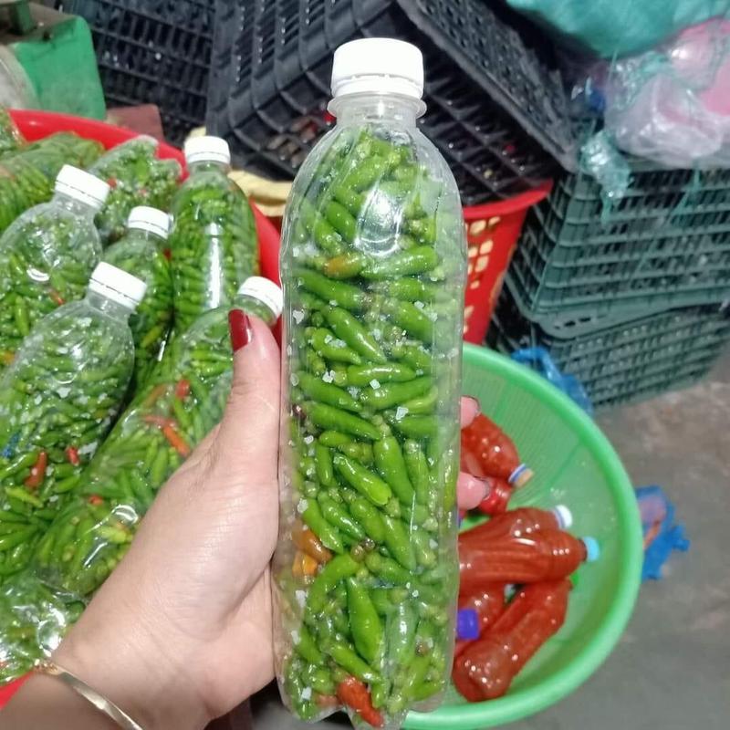 Ớt thóc xanh sóc muối 150k/3 chai 1