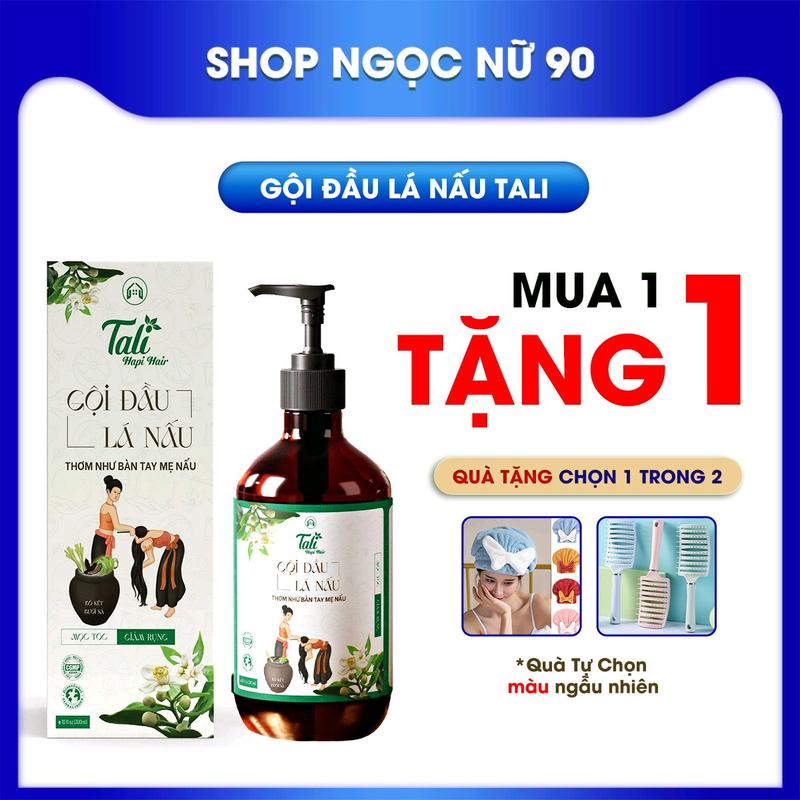 Dầu gội LÁ NẤU TALI dầu gội thuần thiên nhiên giúp giảm rụng tóc, giảm nấm ngứa