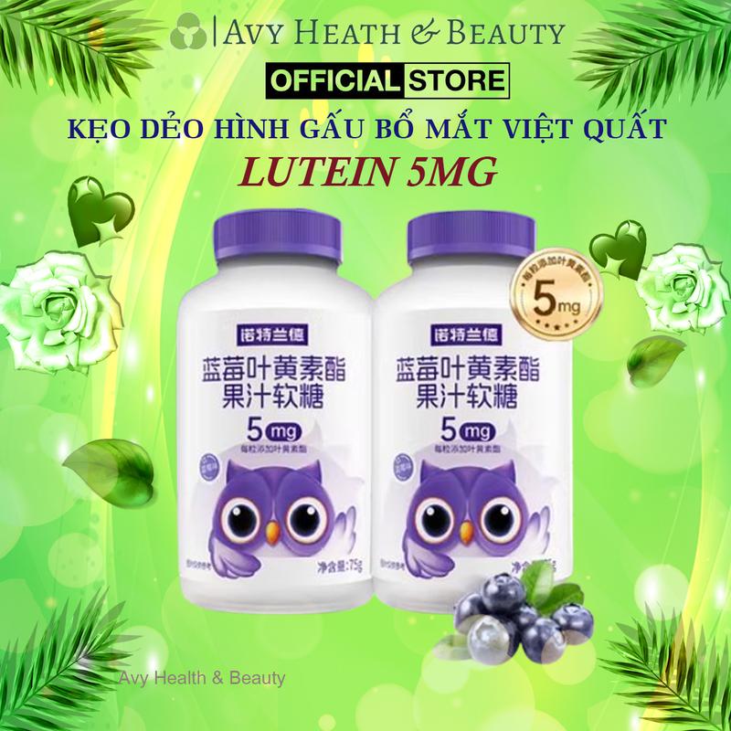 Kẹo Dẻo Hình Gấu Hương Vị Việt Quất Bổ Sung Lutein Cho Mắt - Lutein Kẹo Dẻo Con Gấu