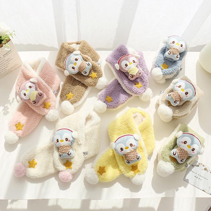 Kids winter scarf penguin pinguin syal anak musim dingin cewek cowok hangat penghangat leher 1