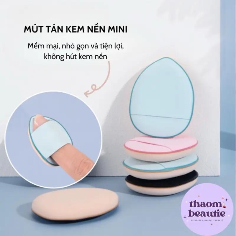 Mút Mini Tán Nền Tán Cushion Tán Má Hồng Kem Tiện Lợi