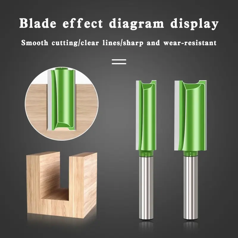 Woodworking Milling Cutter Set, 9pcs 6mm to 16mm Carbide Groove Milling Cutter, Power Tool Accessories for Woodworking 6