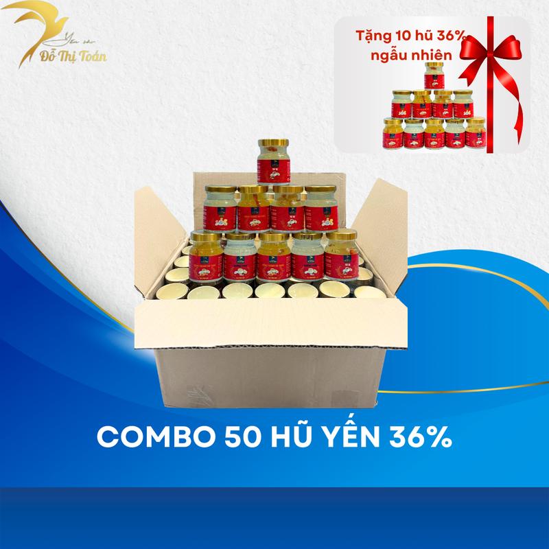 [KHO DTT] Tổng 60 hũ yến 36% (Mua 50 hũ yến 36% tặng 10 hũ yến 36%) Yến Chưng Chọn Vị - Yến sào Đỗ Thị Toán