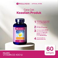 Gambar Wellness Vitamin D3-400 I.U - 60 Softgels - WELLNESS VITAMIN D3-400 I.U dari Wellness Indonesia_NEW Kota Bandung 4 Tokopedia
