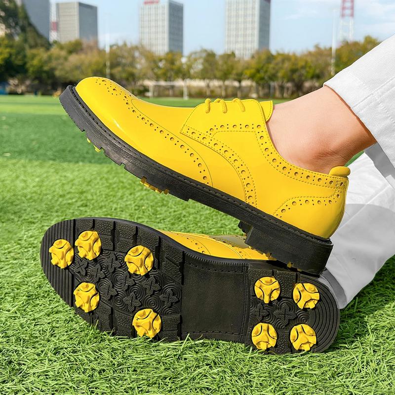 Product Introduction of Professional Business Leather Golf Shoes Block Shoes Glossy Men Spikeless Golf Sneakers Comfortable Walking Footwear for Golfers 8