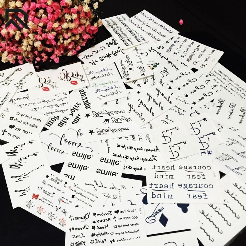 1Pcs Temporary Tattoo Sticker Waterproof & Cute Sticker English ...