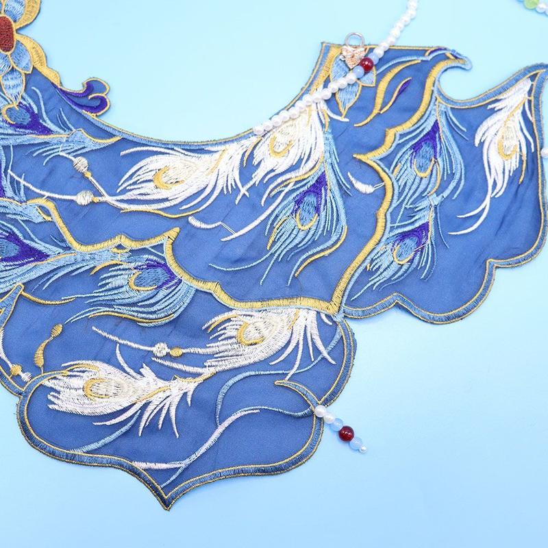 Product Introduction of Khăn Choàng Hanfu, Yunjian, Khăn Choàng Áo Choàng Poncho, Phong Cách Tòa Án, Có Ren, Thích Hợp Cho Lễ Tốt Nghiệp, Ảnh Và Quần Áo Học Sinh, Phong Cách Trung Quốc Mới, Dễ Phối Đồ, Phong Cách Cổ Xưa, Thêu, Cổ Áo Có Thể Tháo Rời 7