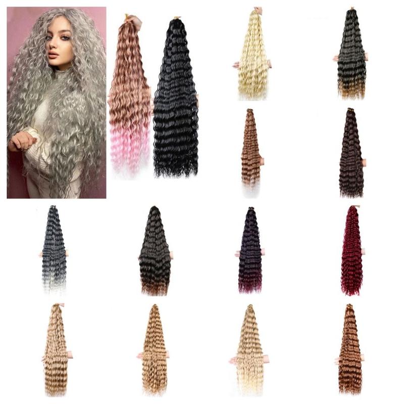 DIY Freetress Deep Twist Crochet Hair Ombre Afro Curls Synthetic Crochet Hair Long Curly Crochet Braiding Hair Extensions African 2
