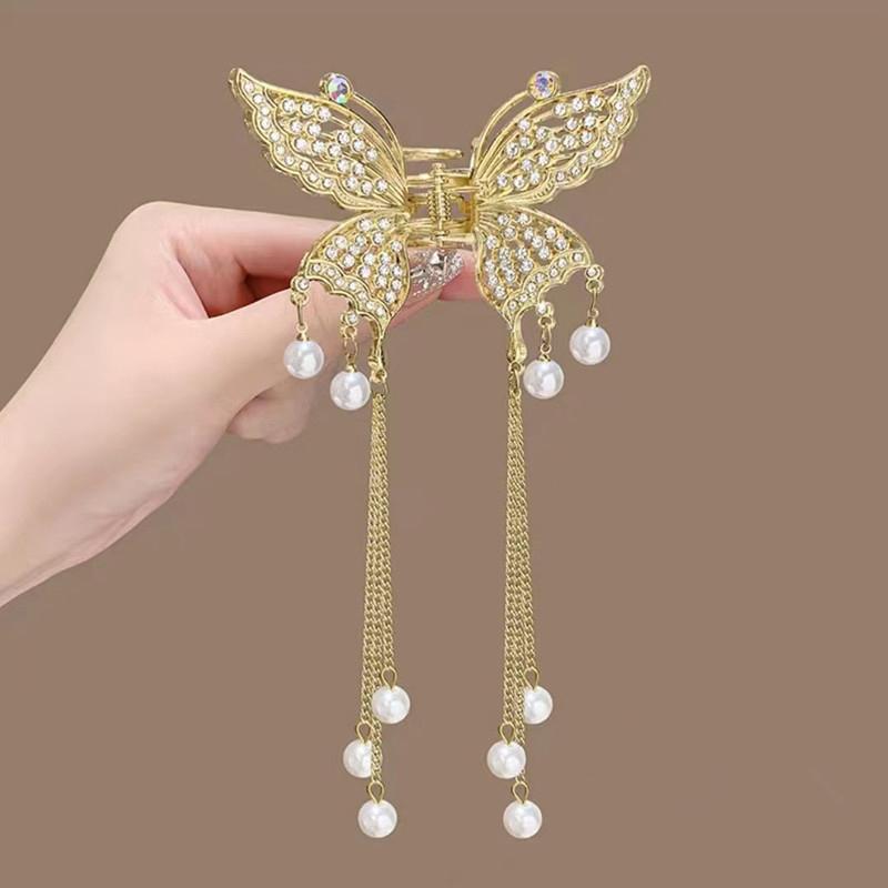 Kẹp Tóc Càng Cua Viền Bướm, Thiết Kế Tinh Tế Phong Cách Hàn Quốc, Thích Hợp Cho Tóc Đuôi Ngựa Và Tóc Bện, Kẹp Tóc, Cho Bé Gái, Với cài tóc Kim Loại Cua, Tuyệt Vời Làm Quà Tặng 8