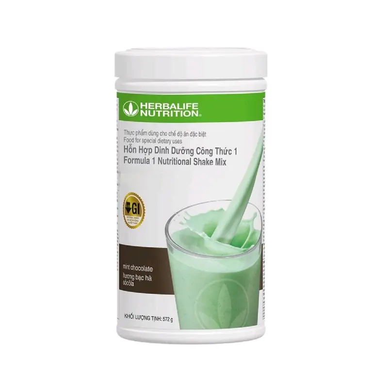 Sữa herbalife healthy meal F1 5 vị Dâu, quy kem, bạc hà, socola, vani- Lượng đường thấp bộ truyền trắng hàn quốc 3
