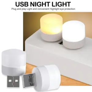 5 Pcs Lampu Hias Tidur Dekorasi Minimalis USB Power Plug 1W 110 Lumens 5V 1A Cahaya Putih Kucing Warm White USB Night Light Mini LED Night Light USB Plug Lamp Power Bank Charging