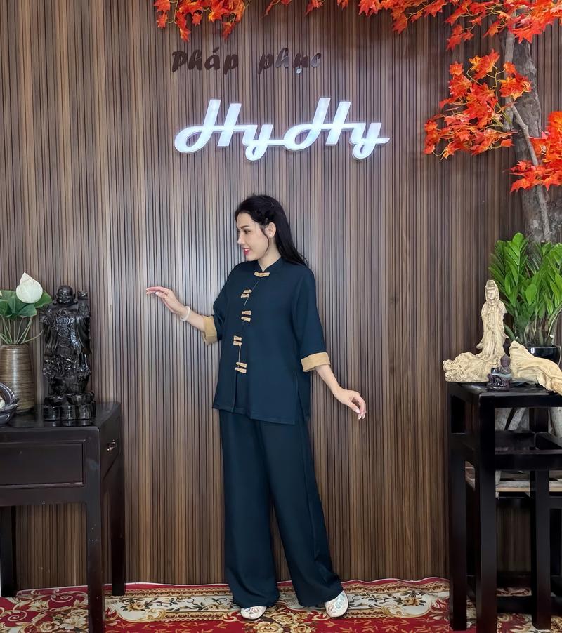 Product Introduction of Hiểu Tâm - Bộ Pháp Phục Lễ Chùa Nữ BigSize Tay Lỡ Phối Màu Trẻ Trung-HyHy 8