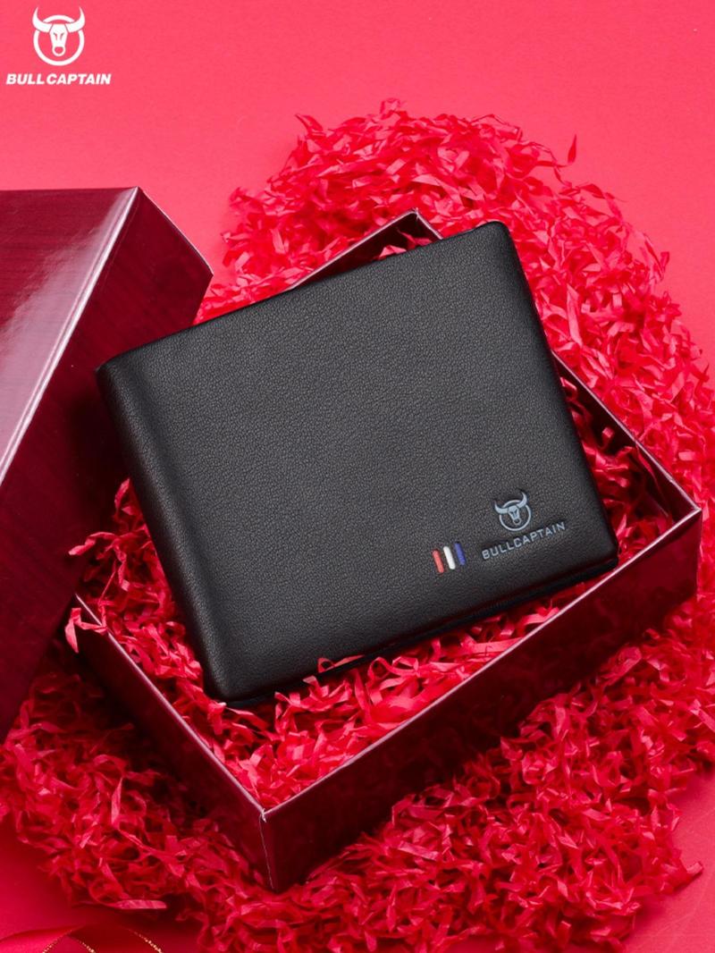Product Introduction of Men's Business Style Plain Color Wallet, Casual Trendy Wallet with Card Slots, Fashionable Wallet for Men for Daily Use 0