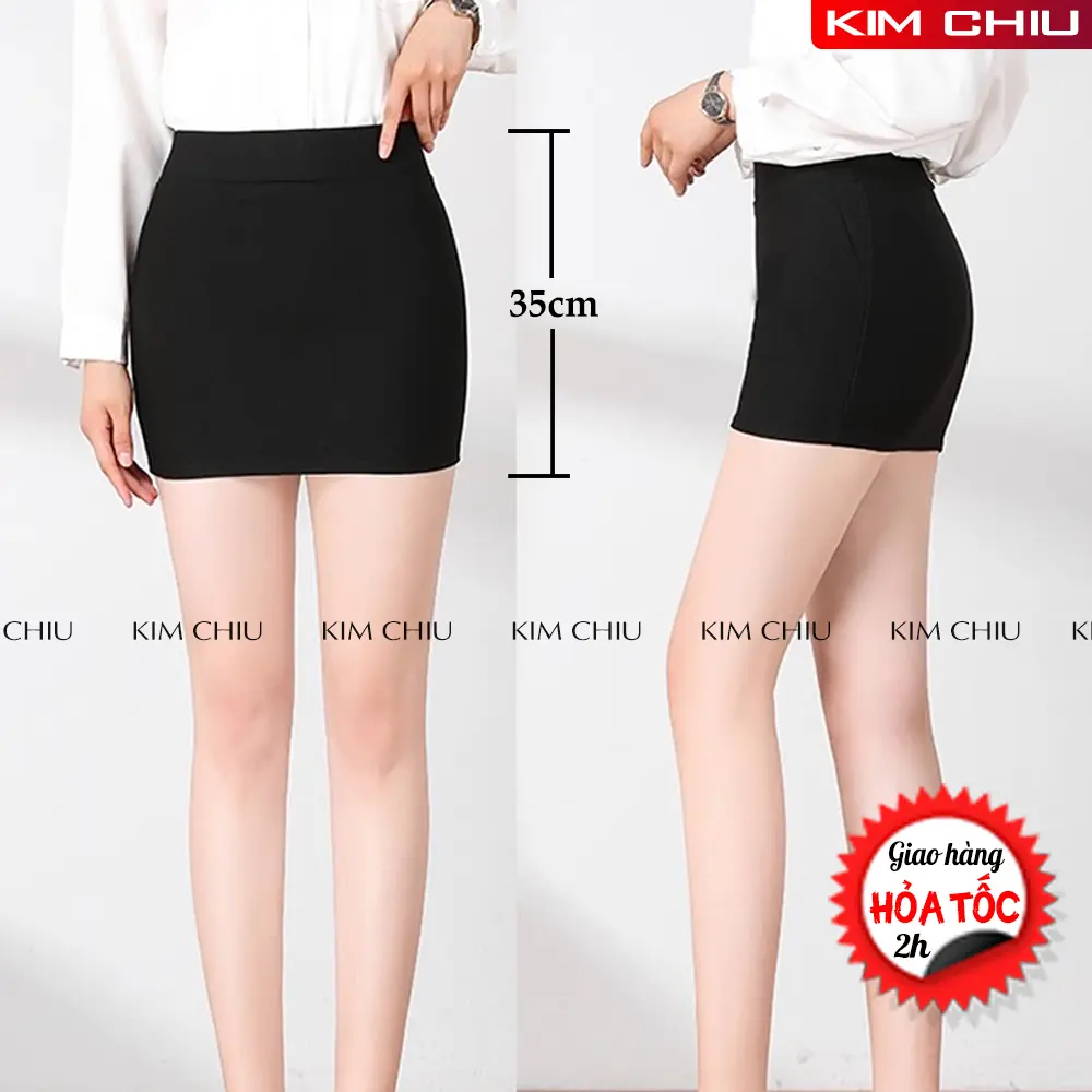 Chân Váy Ôm Công Sở Kim Chiu Vải Tuyết Mưa Cao Cấp, Có Túi Chéo 2 Bên, Tôn Dáng, Dài 35cm, Không Xù Lông, CV-39