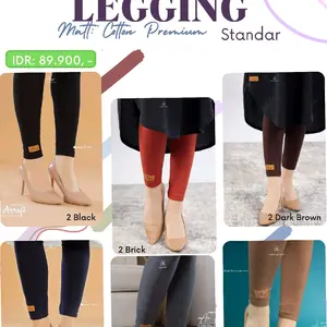Legging arrafi standar Melar Nyaman Panjang Wanita Lembut