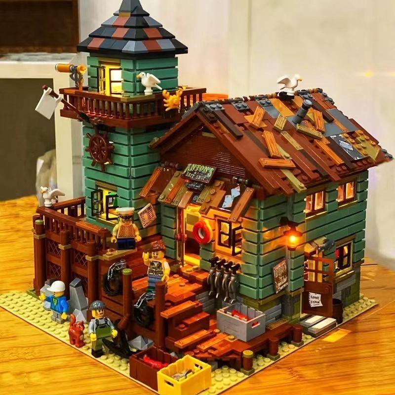 Nhà Tranh Phong Cách Ngư Dân Tương Thích Với Lego, Mô Hình Ngôi Nhà Âm Thanh Nổi 3D Chế Độ Cảnh Đường Phố Đồ Chơi Lắp Ráp Độ Khó Cao, Thích Hợp Cho Bé Trai, Bộ Sưu Tập Năm 2025 (6484 Người)