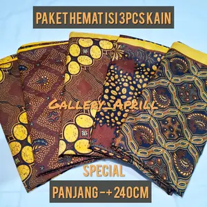 Paket Hemat 3 / 4 pcs Kain Jarik Batik Panjang 2,4 m Ukuran lebih panjang Kebaya