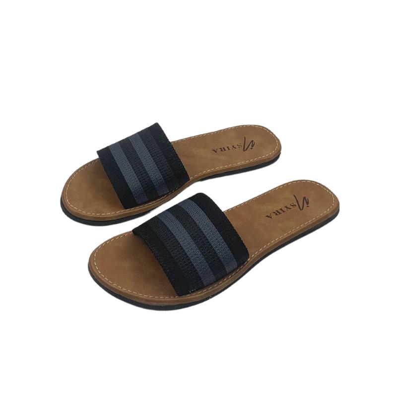 Insyira - Sandal Wanita Renata / Sandal Selop Wanita Non Slip / Sandal Rajut Coklat Hitam 6