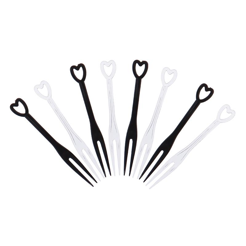 Product Introduction of 100pcs/bag Fruit Fork Mini Clear Plastic Forks Home Dining Food Cake Fruit Fork 12