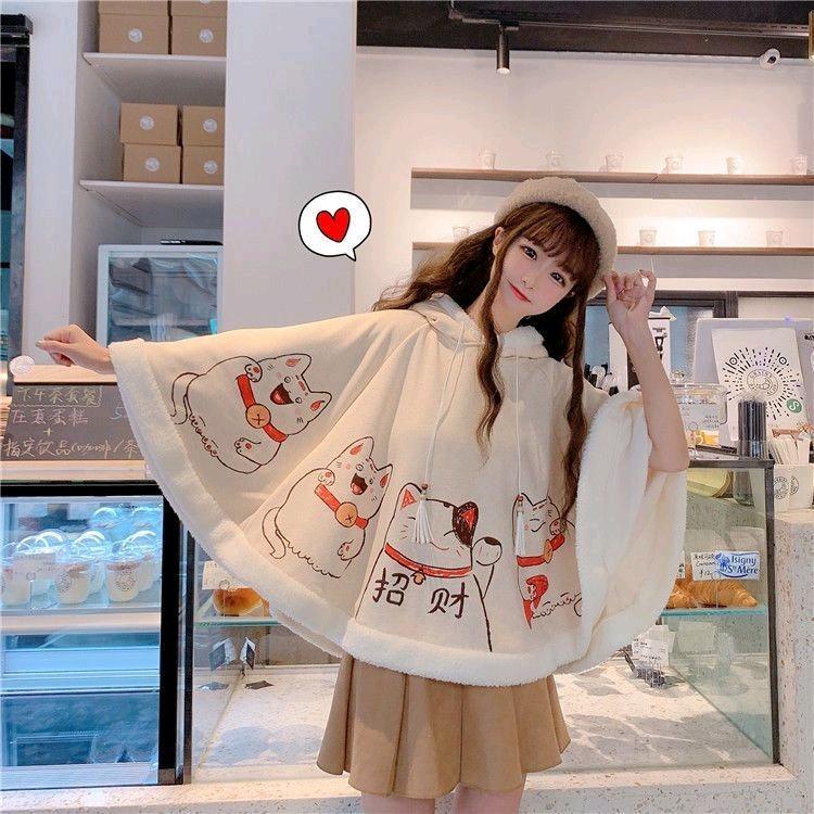 Áo choàng mèo thần tài loli 1